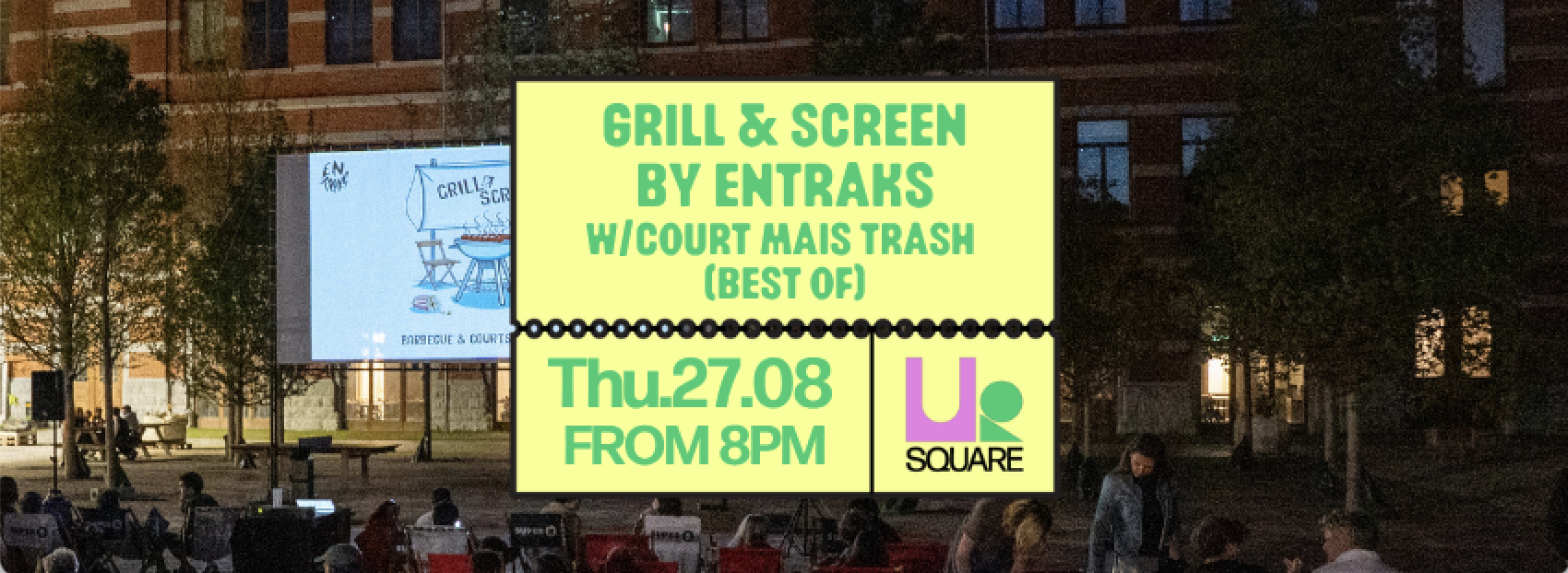 Grill & screen by ENTRAKS w/Court Mais Trash (best of)
