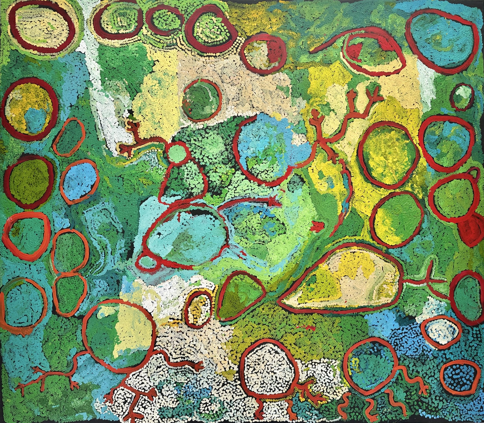 Lingka Dreaming Time Story Format 230 x 200 cm.