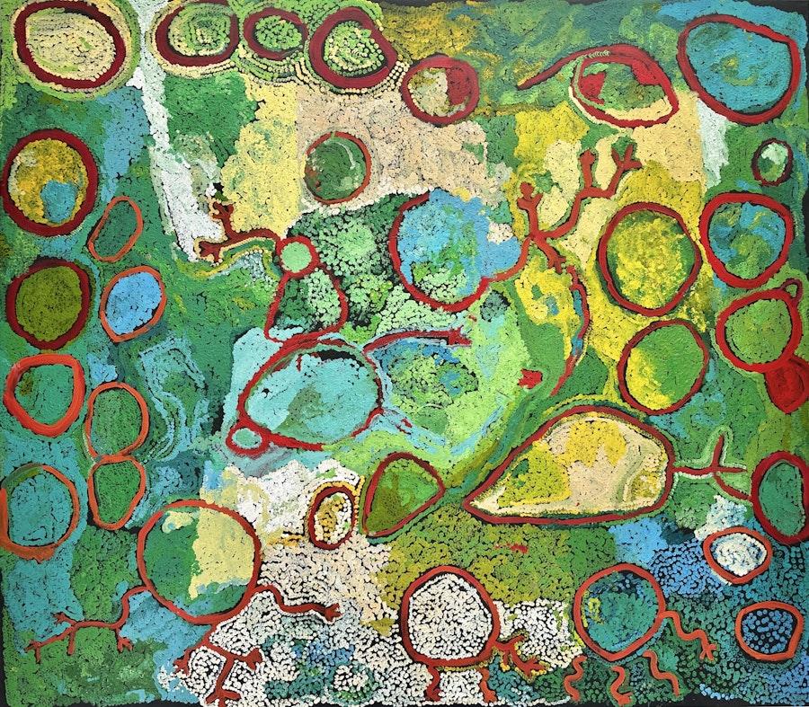 Lingka Dreaming Time Story Format 230 x 200 cm.