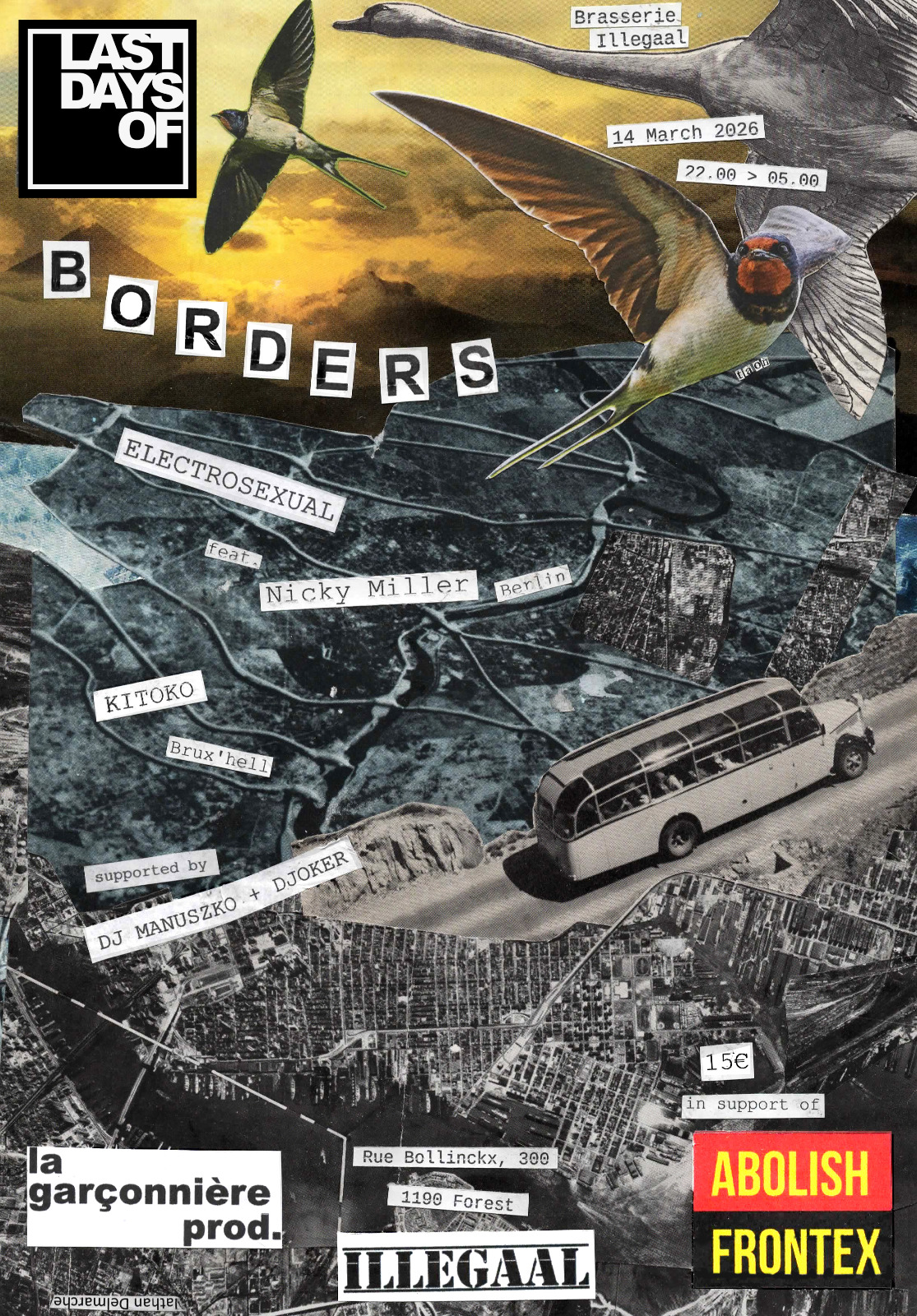 LAST DAYS OF Borders w/Electrosexual feat. Nicky Miller, Kitoko