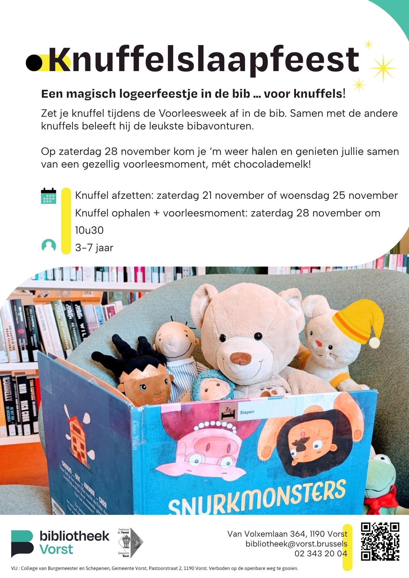 Knuffelslaapfeest in de bib