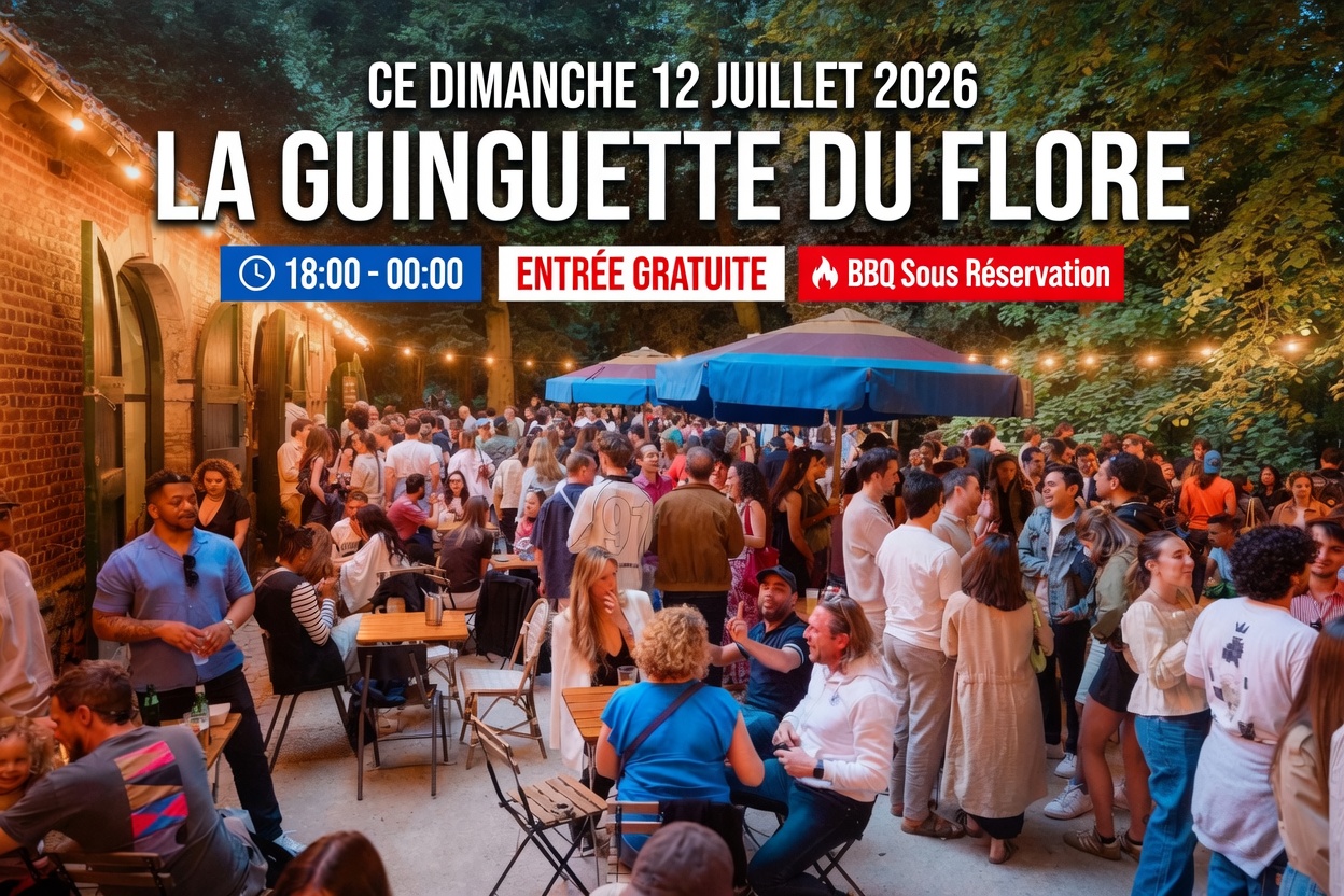 La Guinguette du Flore - Dimanche 12 Juillet - 18:00 - 00:00 - Entrée gratuite - BBQ sur réservation