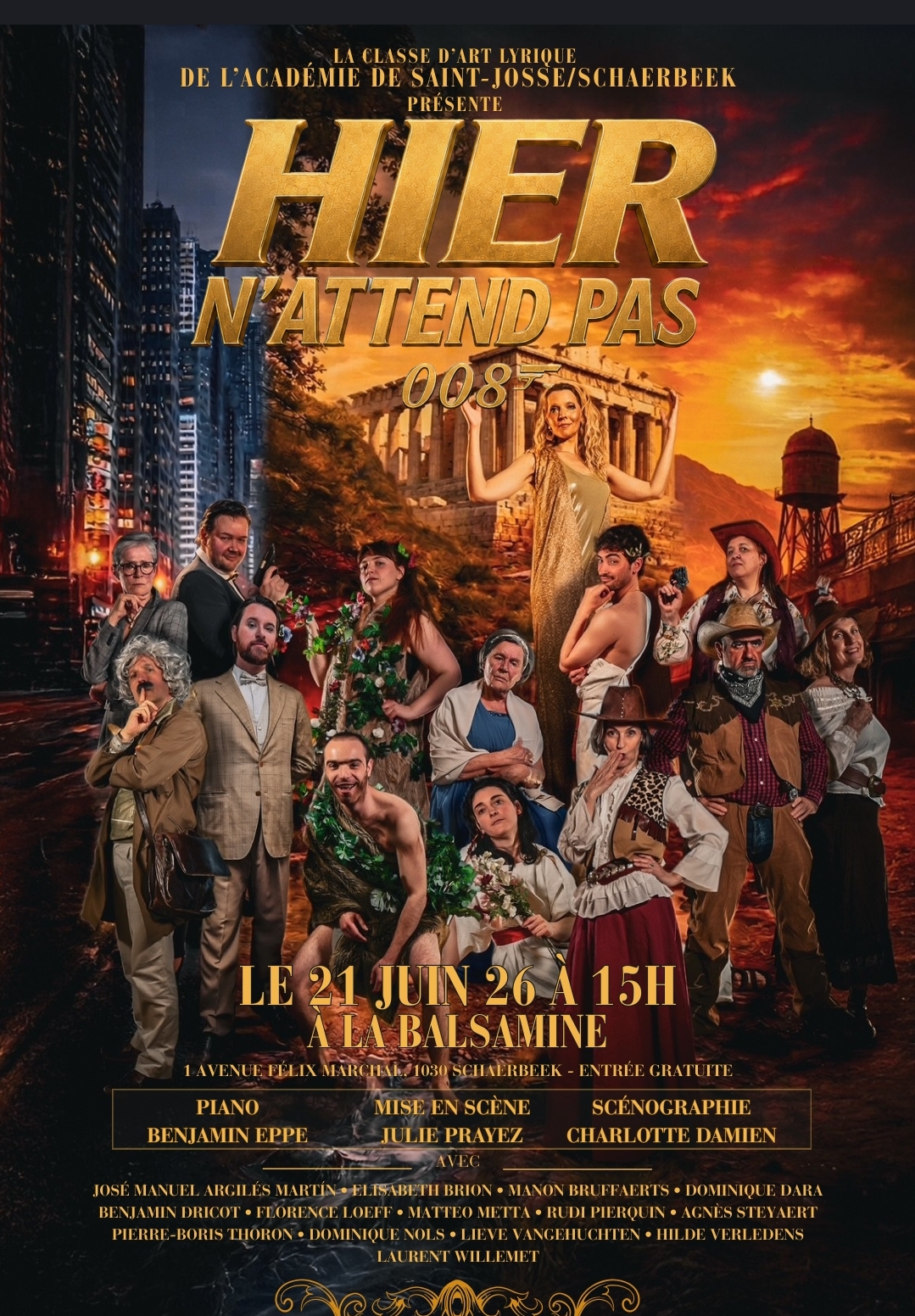 HIER N'ATTEND PAS - Spectacle d'art Lyrique — Théâtre de la Balsamine